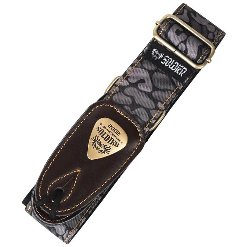 Urban Camouflage Guitar Strap in Grey Color