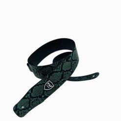 Green Snake Skin Patterned Guitar Strap
