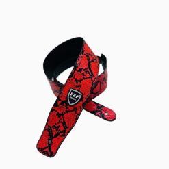 Red Snake Skin Patterned Guitar Strap
