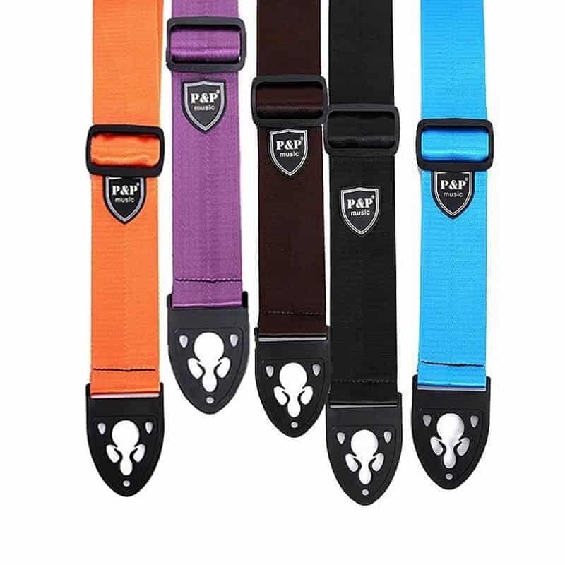 Details of a bright-colored Polyester Strap
