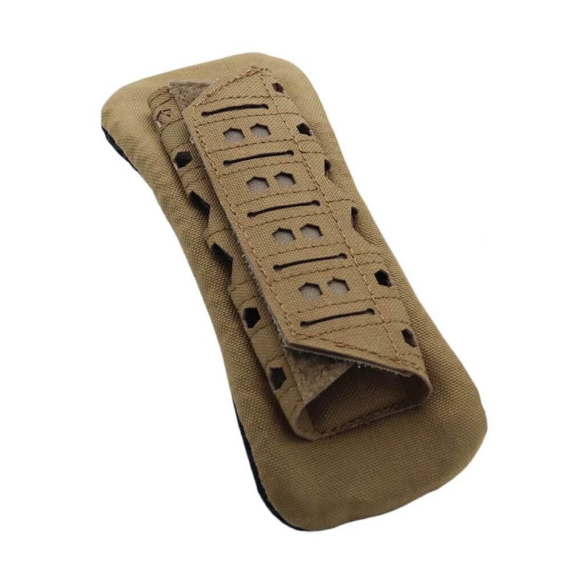 Removable anti-slip super padded shoulder cushion with breathable mesh - beige black color