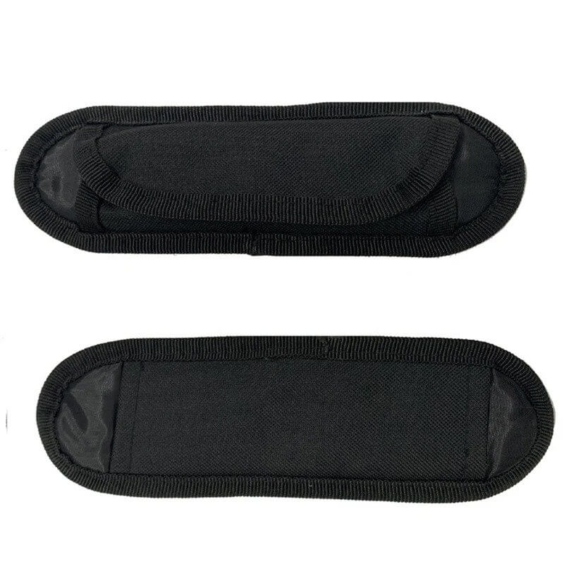 Details of a removable, non-slip shoulder pad for guitar strap