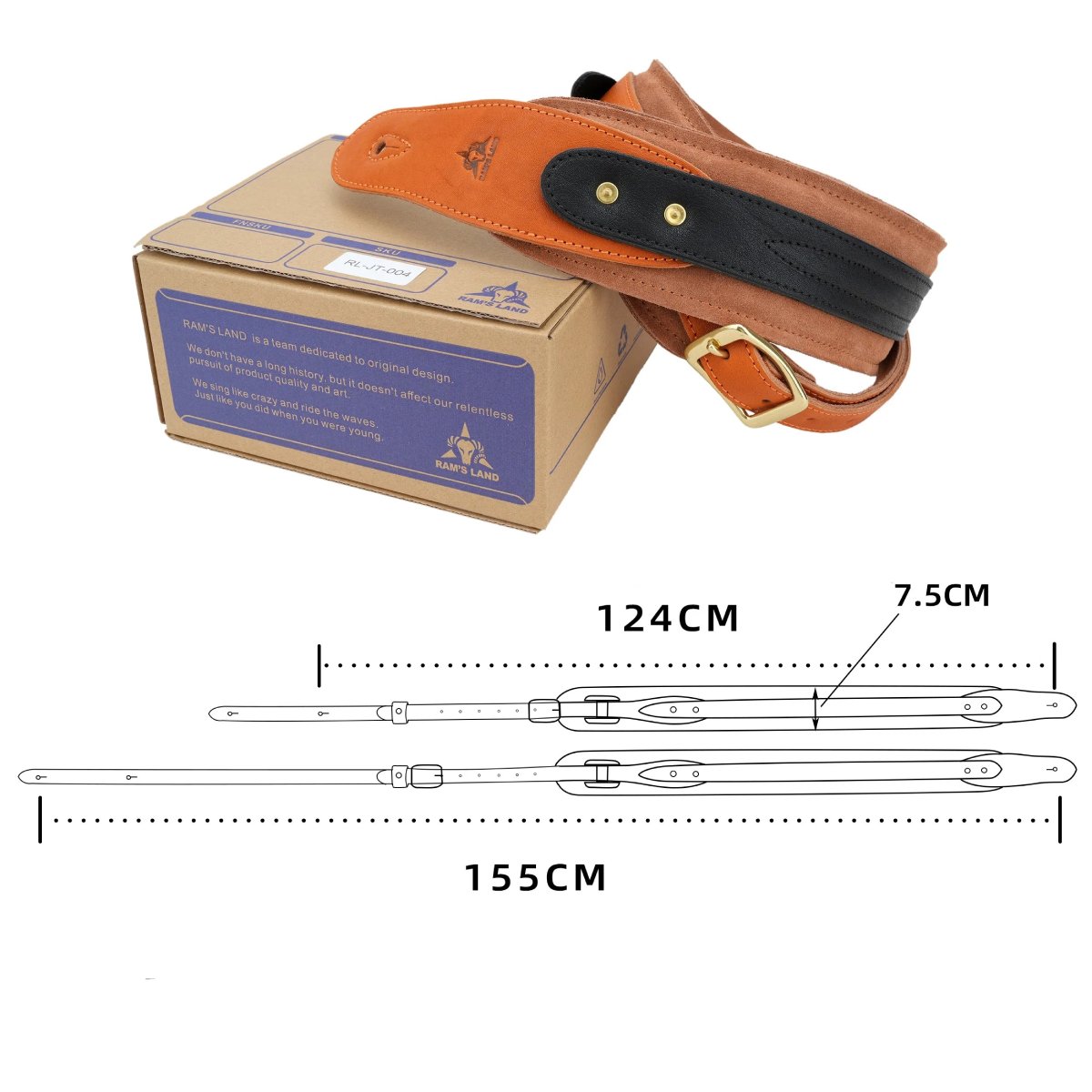 Details of the adjustments of the Classic Elegance Leather Bass Strap