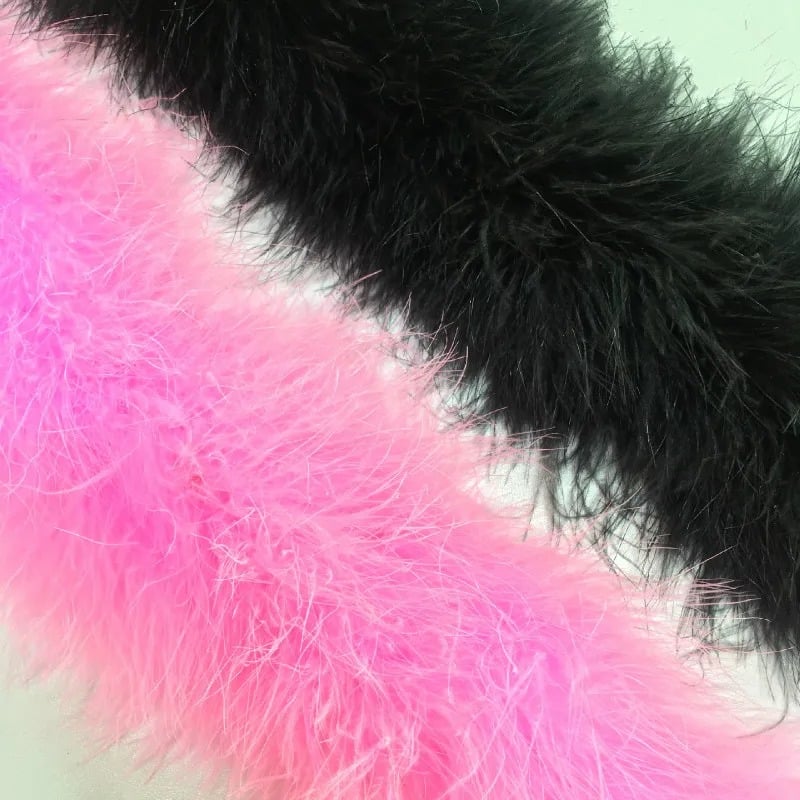 Magnificent Guitar Strap with Boa Feathers - 2 Colors to Choose From