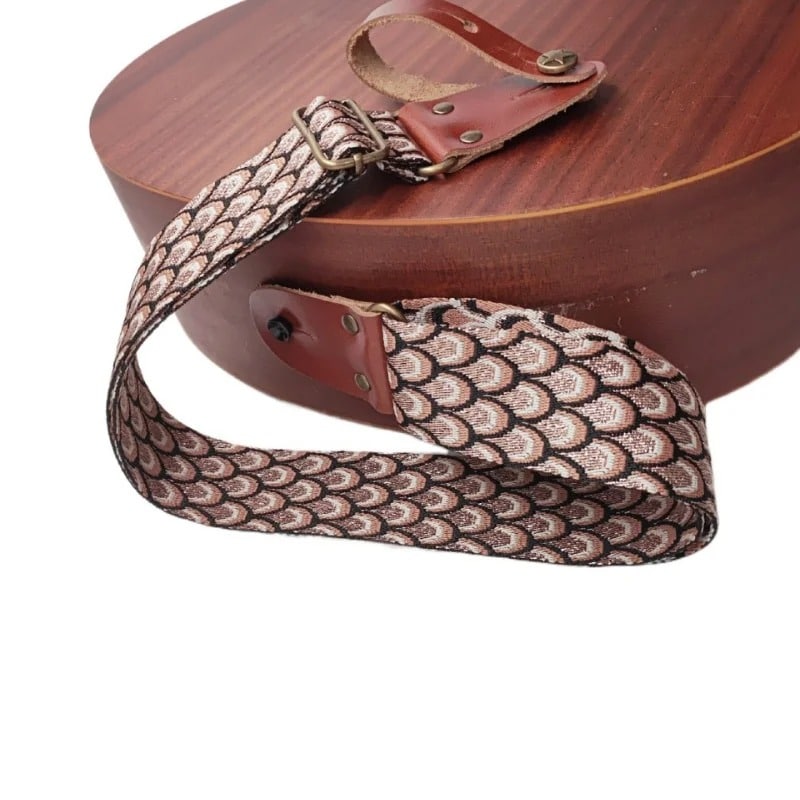 Guitar strap with fish scale print - 4 colors to choose from