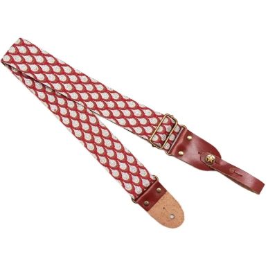 Guitar strap with fish scale print in 4 colors