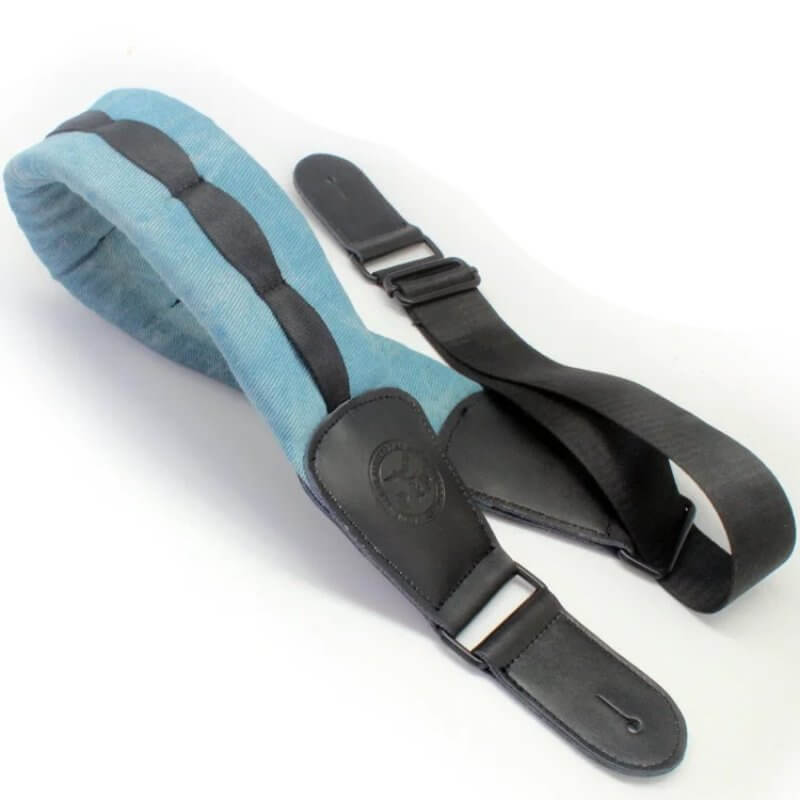 Bass Guitar Strap - Wide and Super Comfortable - Blue