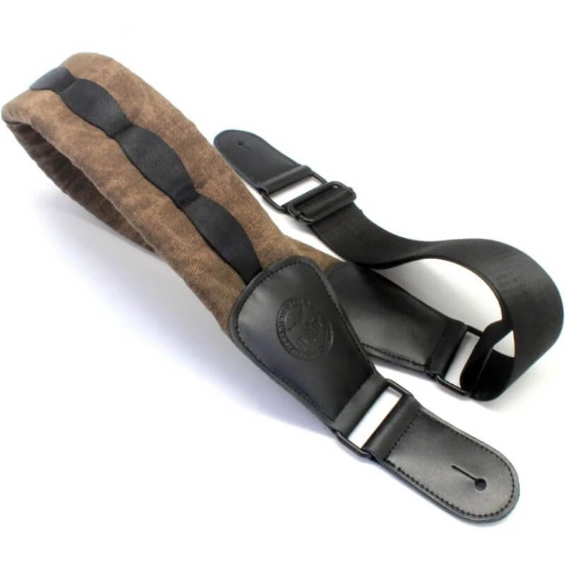 Bass Guitar Strap - Wide and Super Comfortable - Brown