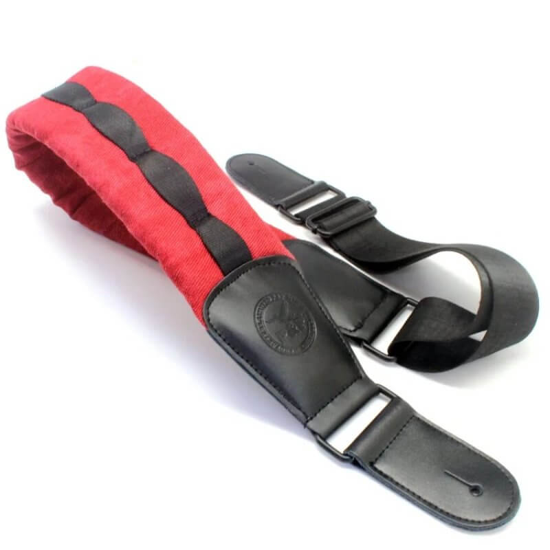 Bass Guitar Strap - Wide and Super Comfortable - Red
