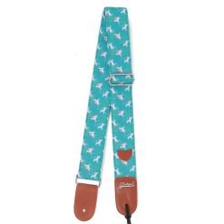 Guitar strap with unicorn print