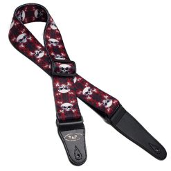 Pirate skull printed Jolly Rogers guitar strap