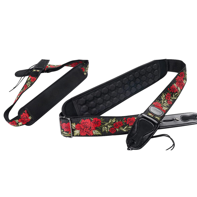 Ergonomic strap for guitar or bass