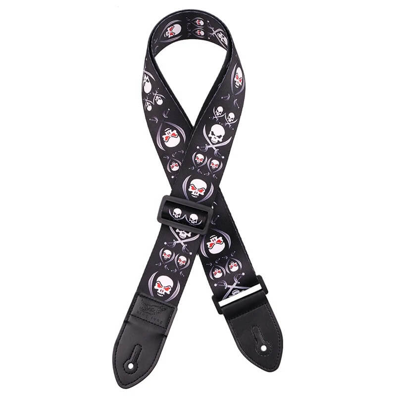 Skull and Pirates Guitar Strap