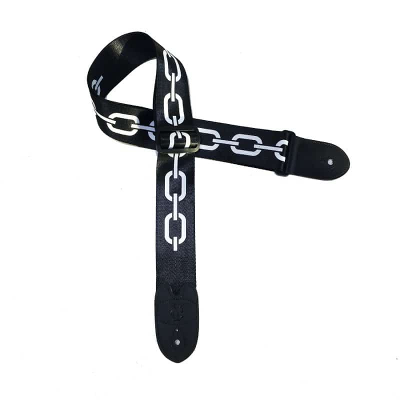 Guitar Strap with Metal Chain Patterns