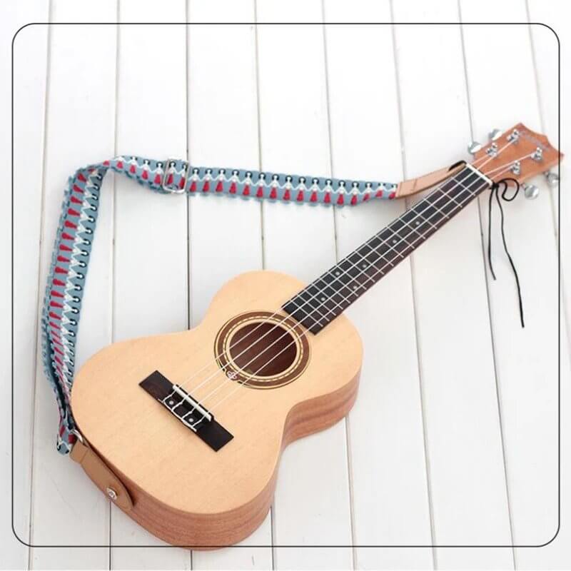 Full View Ukulele Strap with Vahiné Hawaii Design - 3 Colors to Choose From