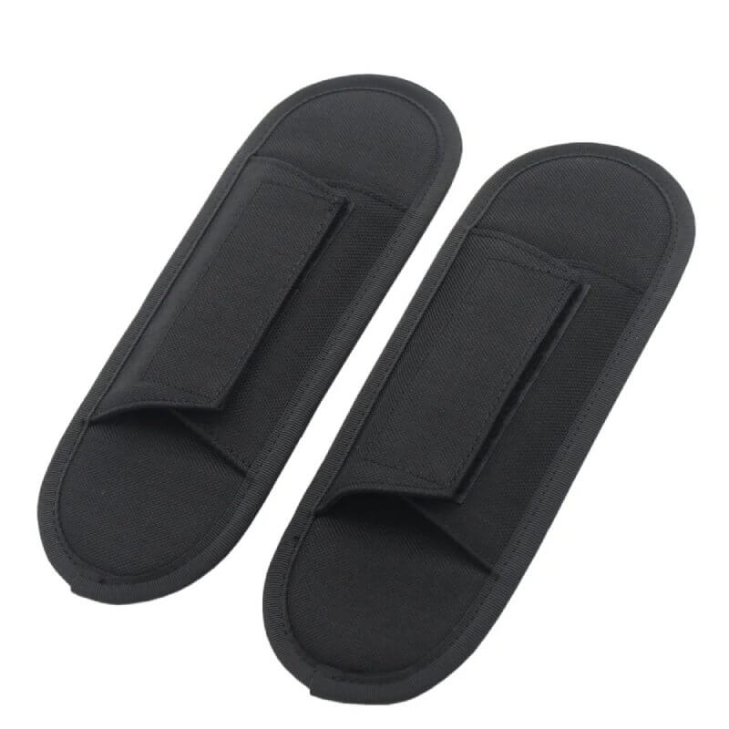 Details of a removable shoulder pad for guitar strap with breathable mesh