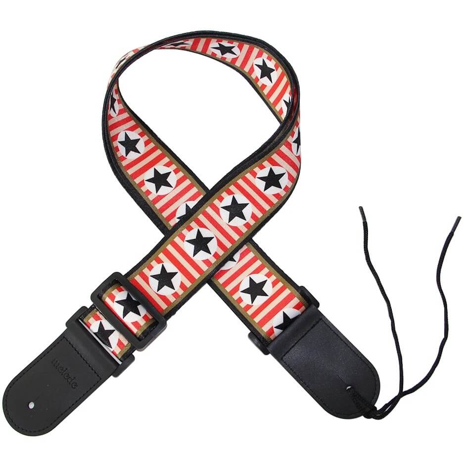 Details of Electric Guitar Strap with Rock Stars