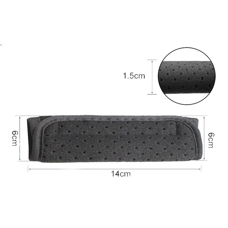 Dimensions of shoulder cushion for removable guitar strap with breathable foam