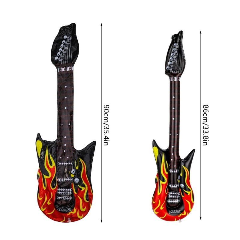 Dimensions of the inflatable electric guitar