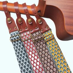 98 - Guitar strap with fish scale print - 4 colors to choose from!