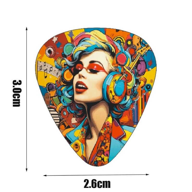 Artistic Edition Guitar Picks Dimensions - Pack of 12