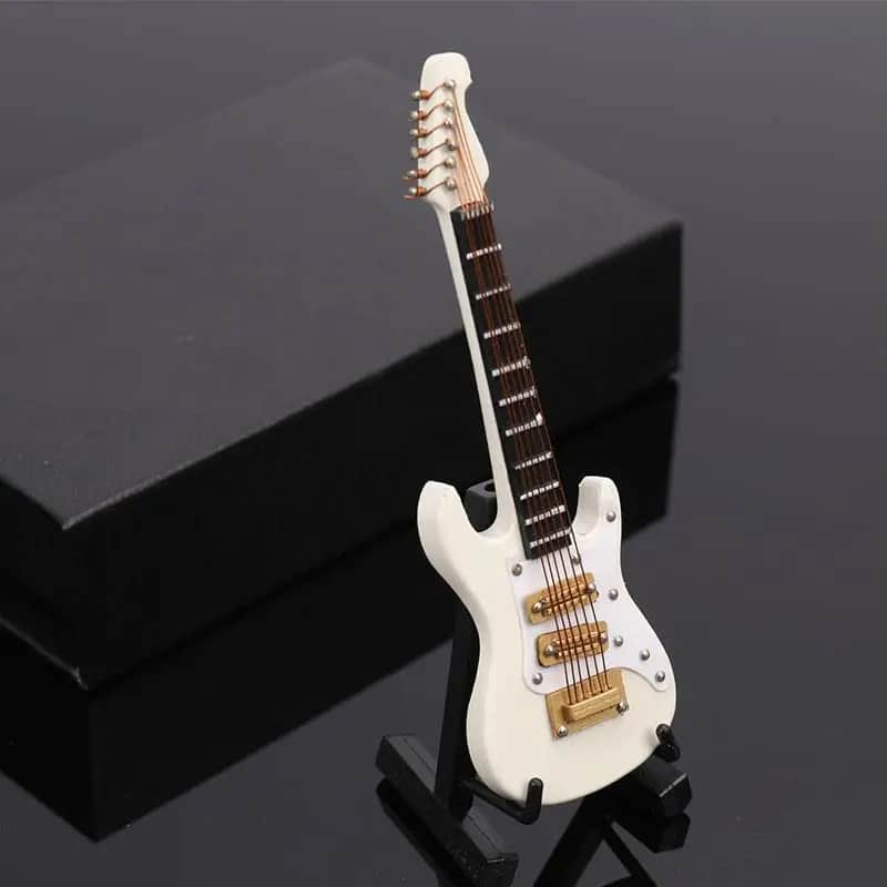 Miniature Electric Guitar - white color