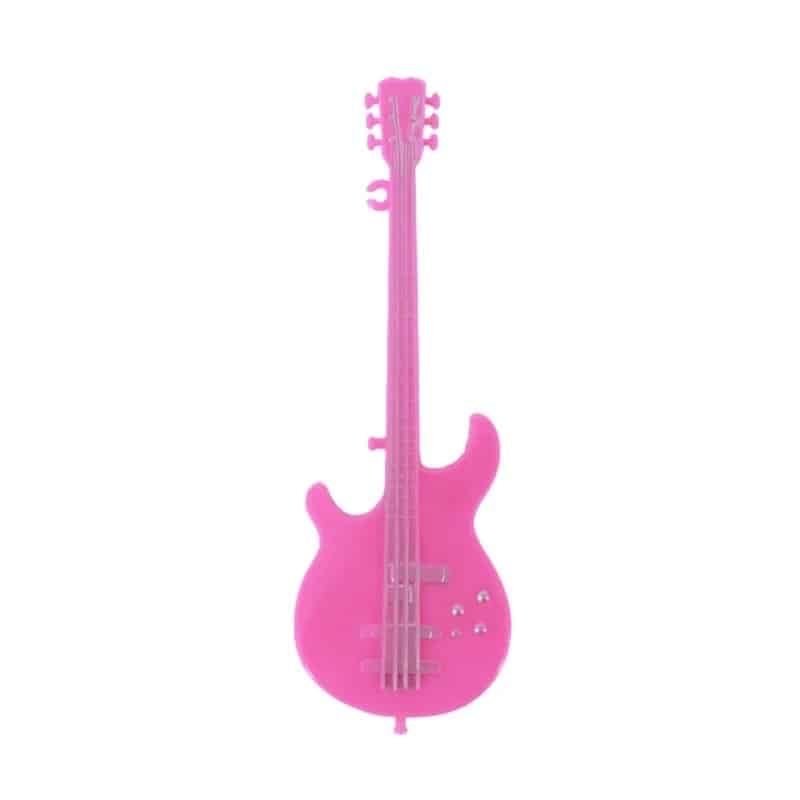 Stylized Miniature Guitar in Pink