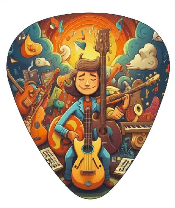Artistic Edition Guitar Picks - Pack of 12 - Design 1