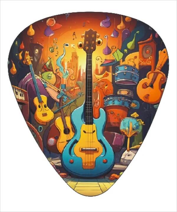 Artistic Edition Guitar Picks - Pack of 12 - Design 11
