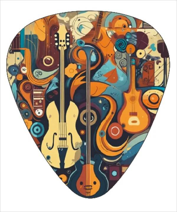 Artistic Edition Guitar Picks - Pack of 12 - Design 3