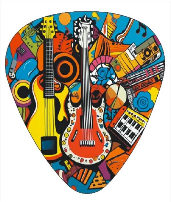 Artistic Edition Guitar Picks - Pack of 12 - Design 4