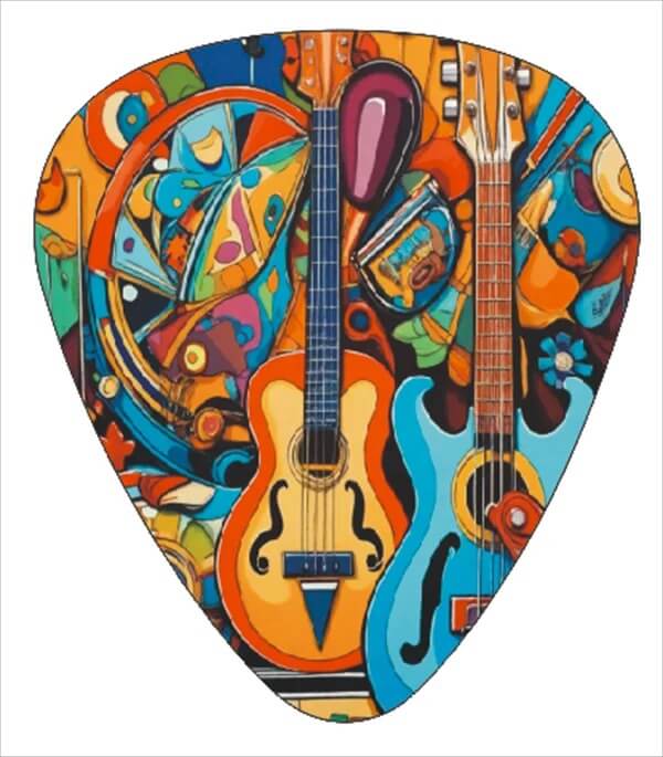 Artistic Edition Guitar Picks - Pack of 12 - Design 7