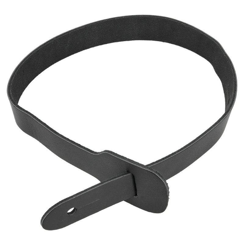 Black Leather Guitar Strap with Pyramid Stud Details, additional strap details