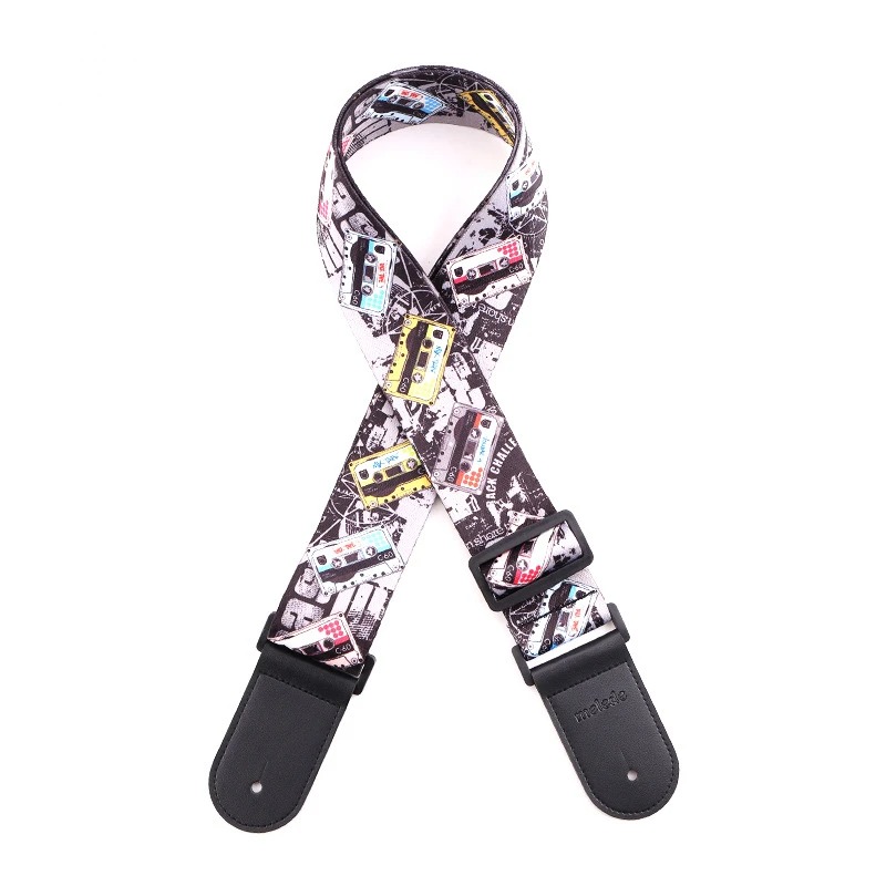 Retro Audio Cassette Mixtape Groove Guitar Strap - Model 2