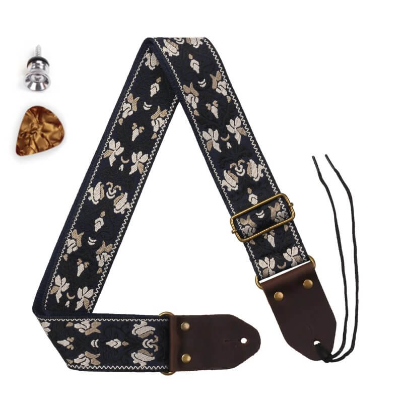 Vintage Baroque Blooming Guitar Strap