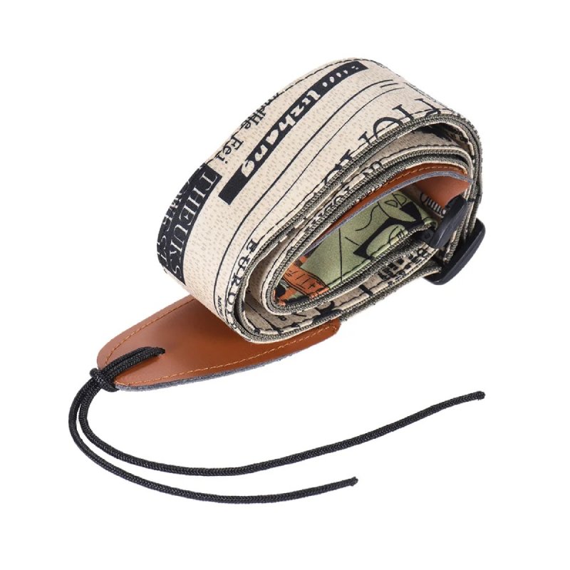 Full view of the Vintage Urban Journal Guitar Strap