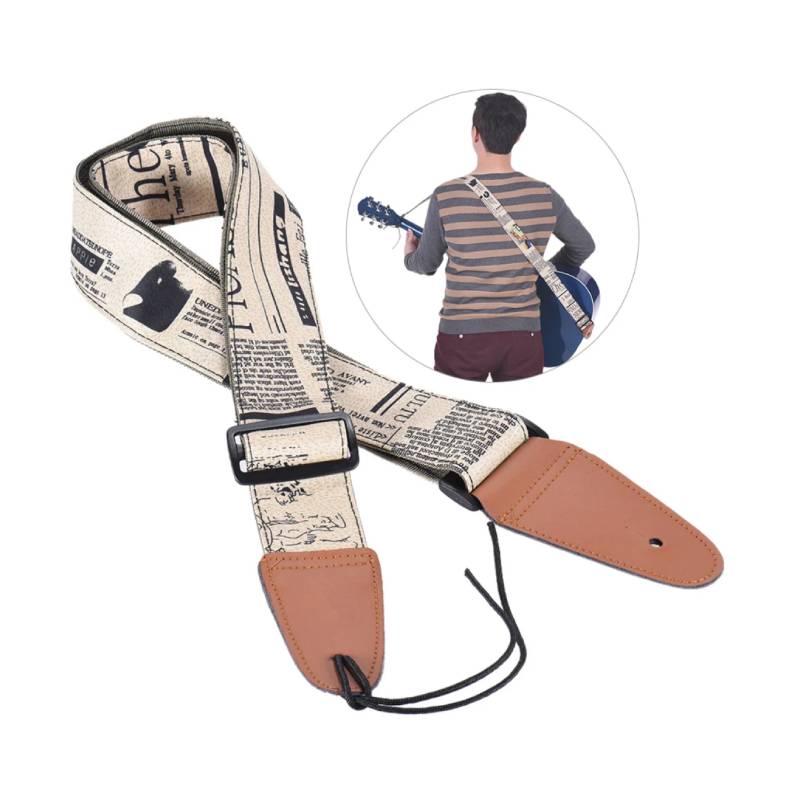 Detailed view of the Vintage Journal Urban Guitar Strap