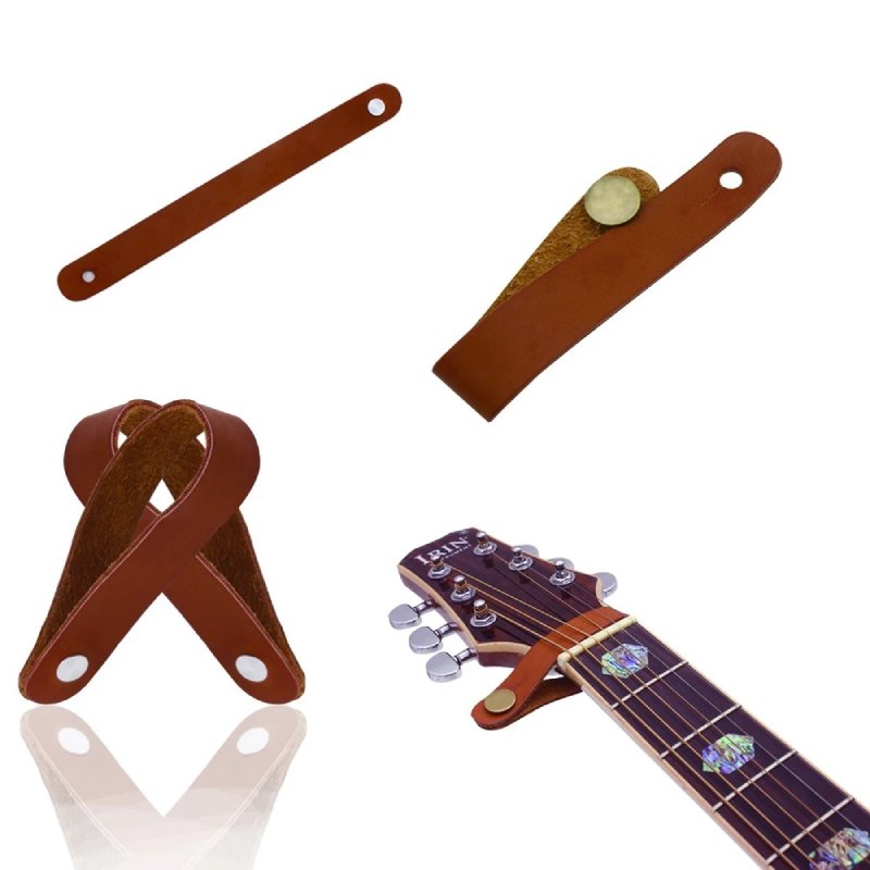 Complete details of the Brown Leather Guitar Strap Holder - Model