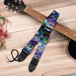 Vibrant Japanese Dragon Guitar Strap