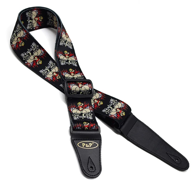 Skeletal Skull Parade Guitar Strap