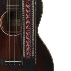 Genuine Leather Guitar Strap with Ethnic Shine