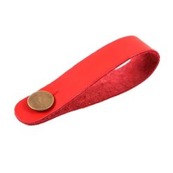 Red Leather Guitar Strap Holder