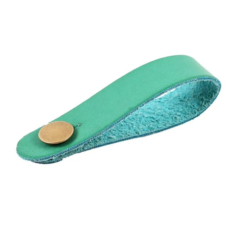 Green Leather Guitar Strap Holder