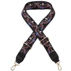 Overall view of the Bohemian Banjo Strap with Flower Design