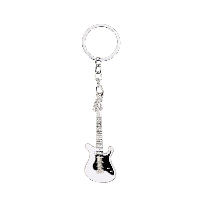 Electric guitar keychain available in 6 colors - white color