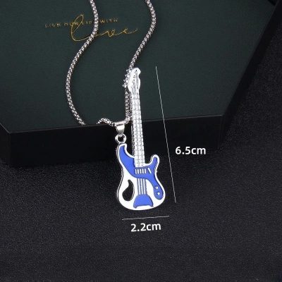 Trio of Hanging Electric Guitars in Blue and Various Colors - Your choice!