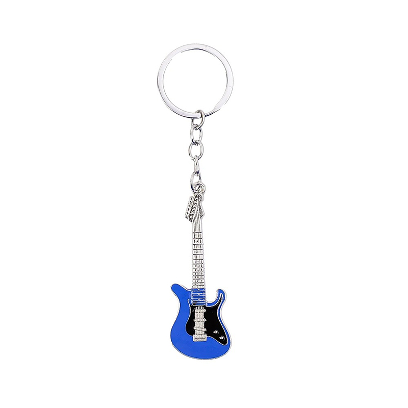 Electric guitar keychain available in 6 colors - blue color
