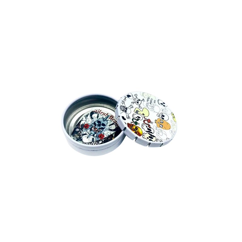 Detailed view of a set of 12 Guitar Picks with Skull Design in a Metal Box - Death Metal Collection