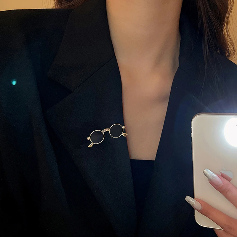 John Lennon Style Sunglasses Brooch
