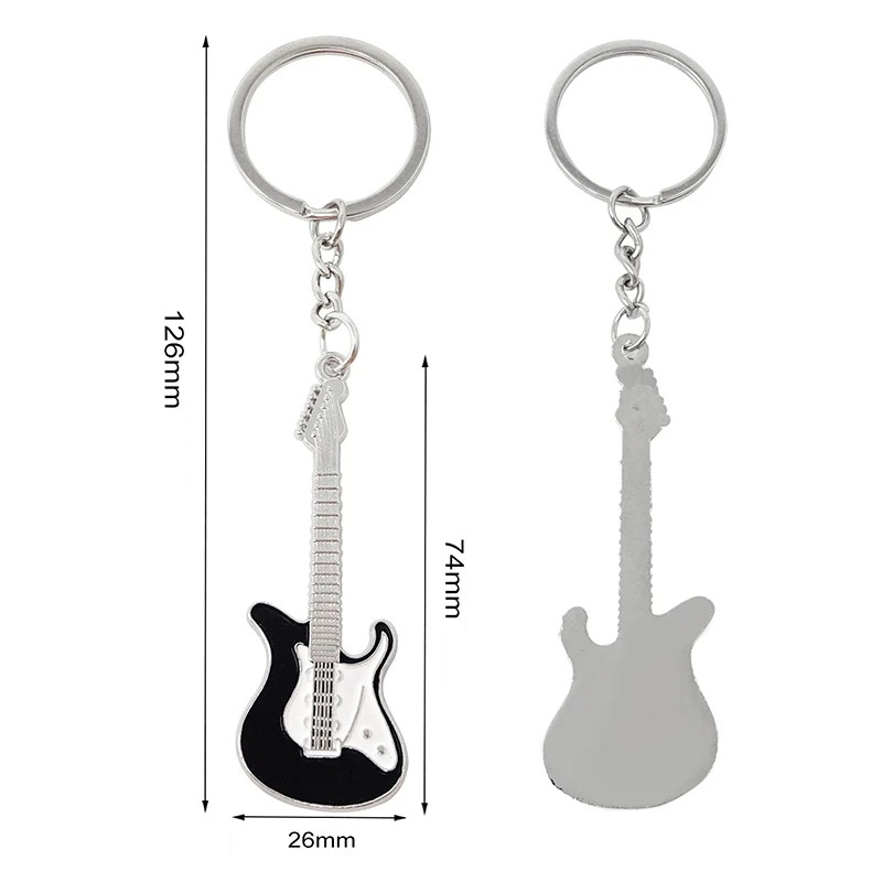 Dimensions Lot of 30 Electric Guitar Keychains